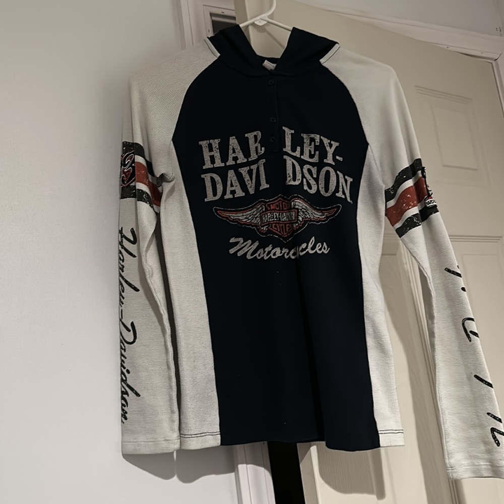 Harley Davidson hooded long sleeve M size